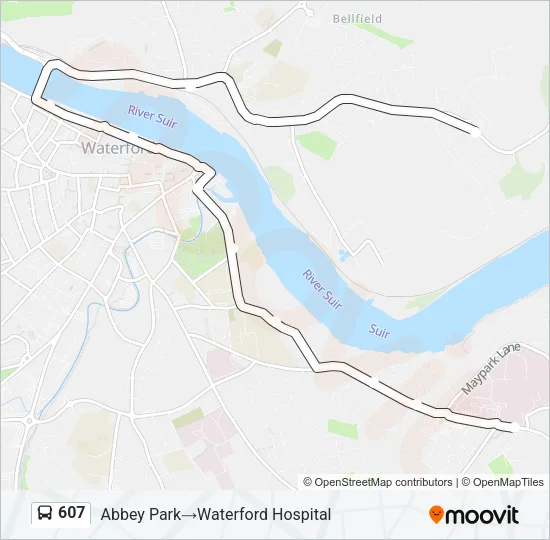 607 Bus Line Map