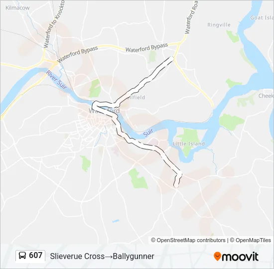 607 Bus Line Map
