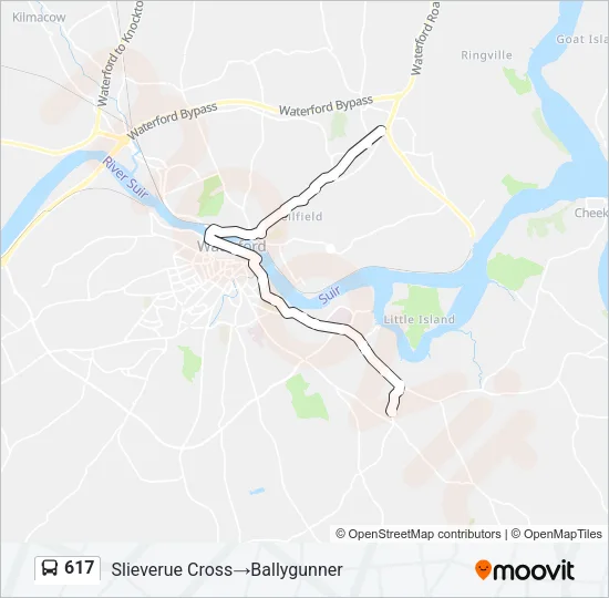 617 Bus Line Map