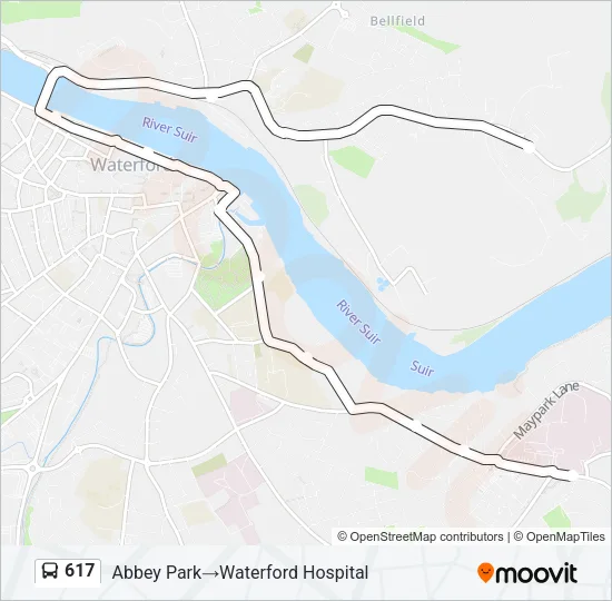 617 Bus Line Map