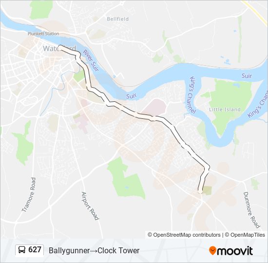 627 bus Line Map