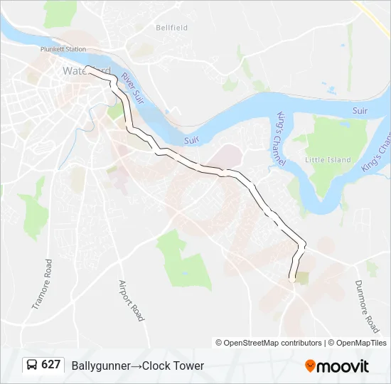 627 Bus Line Map