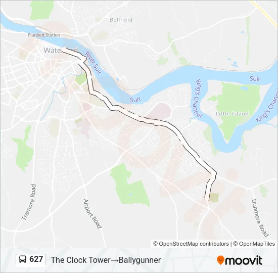 627 Bus Line Map