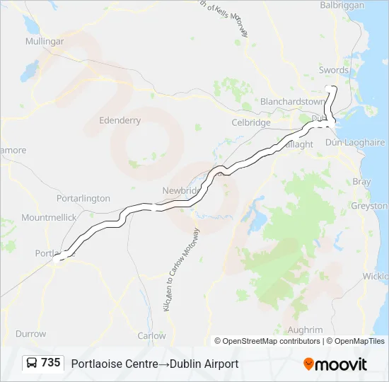 735 Bus Line Map