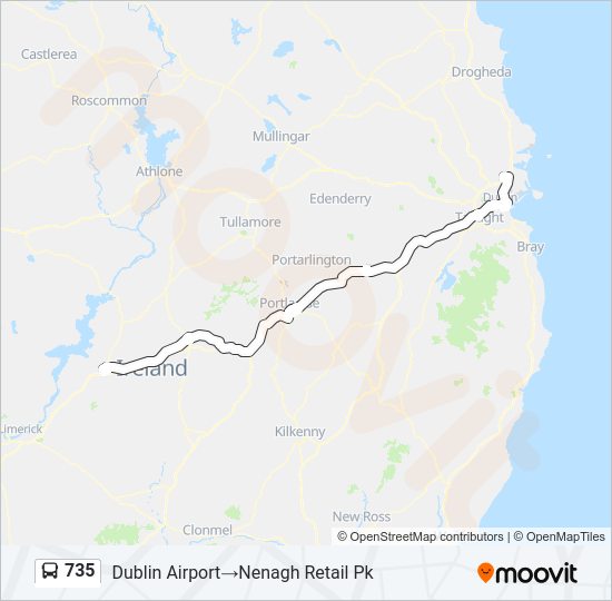 735 Bus Line Map