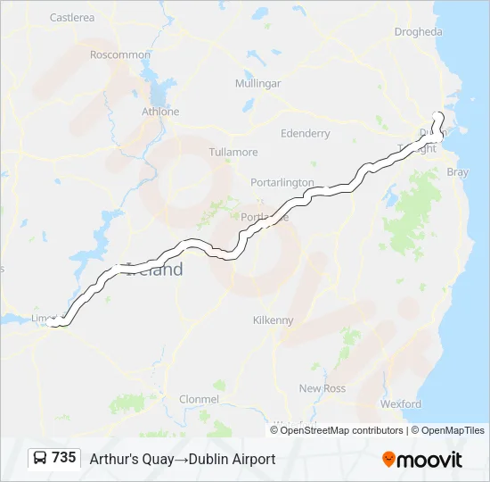 735 Bus Line Map