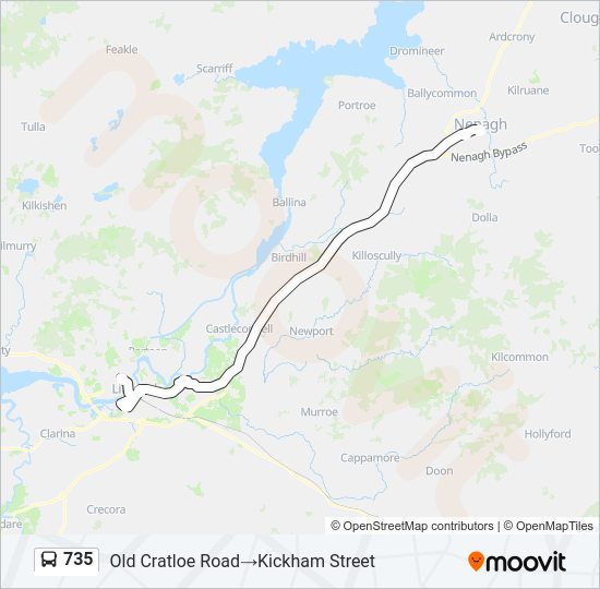 735 Bus Line Map