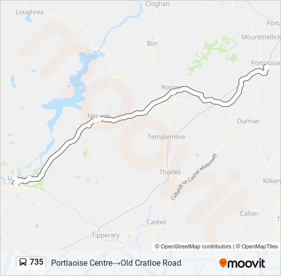 735 Bus Line Map