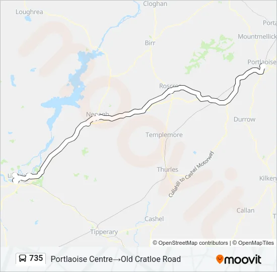 735 Bus Line Map