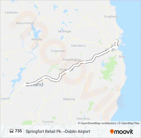 735 Bus Line Map