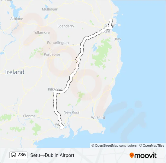 736 Bus Line Map