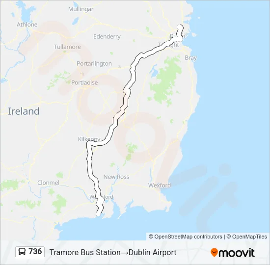 736 Bus Line Map