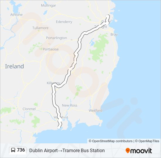 736 Bus Line Map