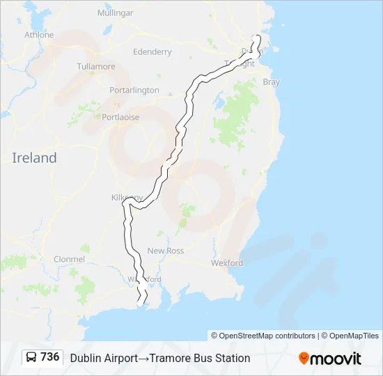 736 Bus Line Map