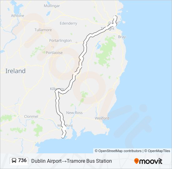 736 bus Line Map