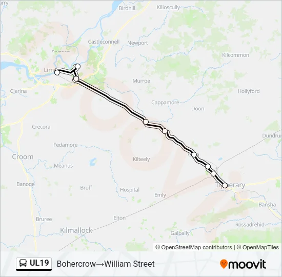 UL19 Bus Line Map