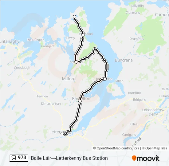 973 Bus Line Map