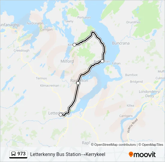 973 Bus Line Map