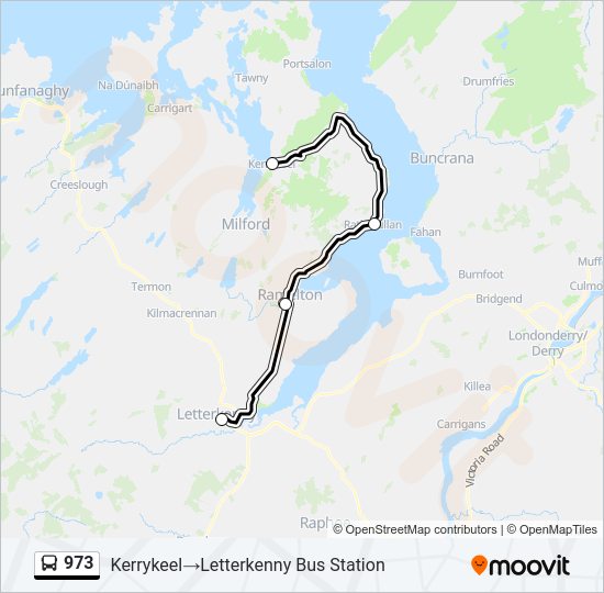 973 Bus Line Map