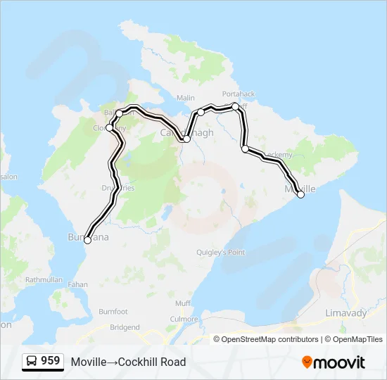 959 Bus Line Map