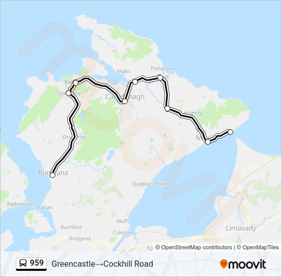 959 Bus Line Map