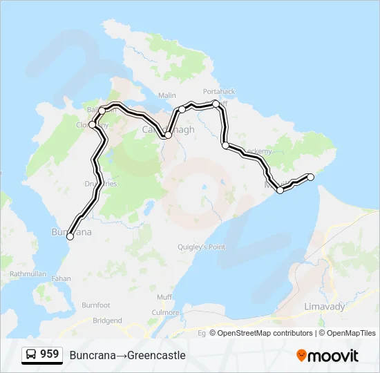 959 Bus Line Map
