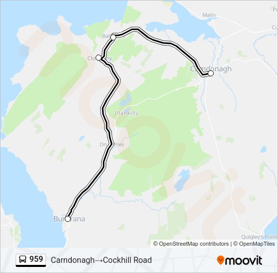 959 Bus Line Map