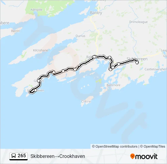 265 Bus Line Map