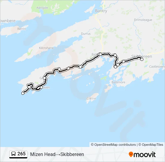 265 Bus Line Map