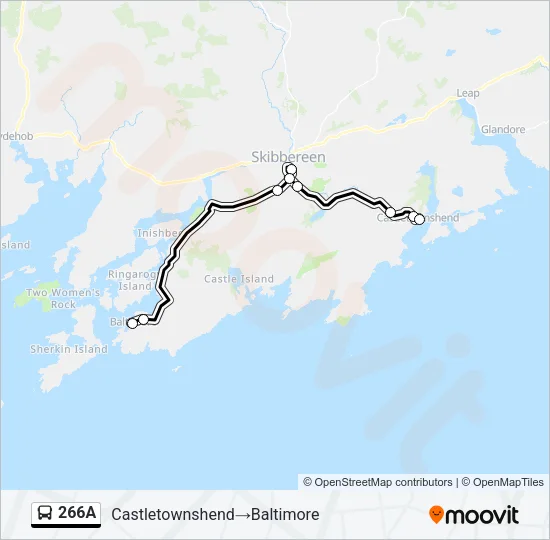 266A Bus Line Map