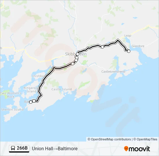 266B Bus Line Map