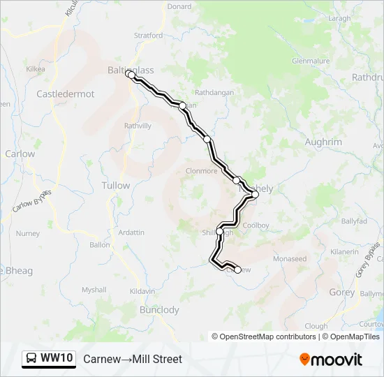 WW10 Bus Line Map