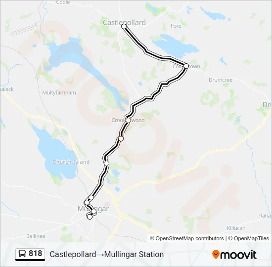 818 Bus Line Map