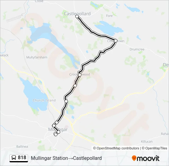 818 Bus Line Map