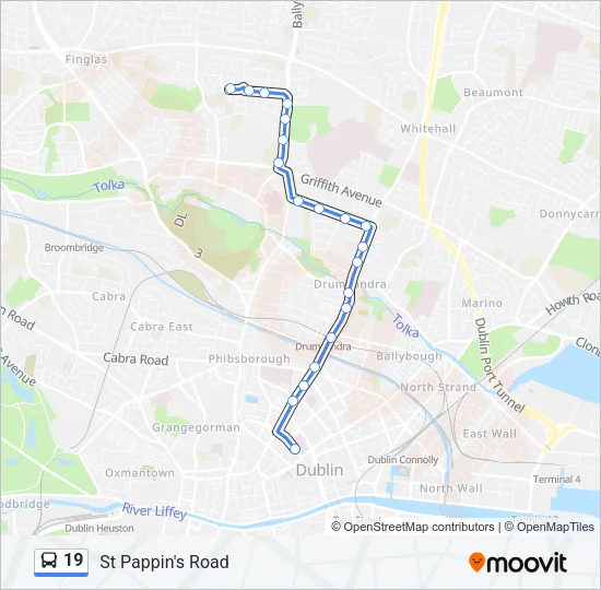 19 Bus Line Map