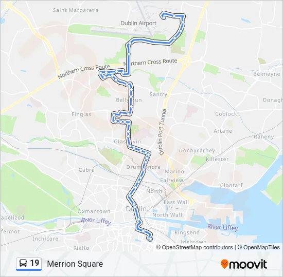19 Bus Line Map
