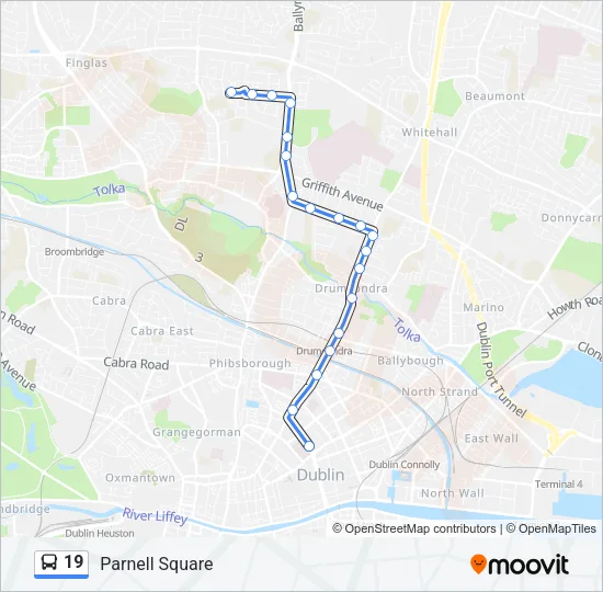 19 Bus Line Map