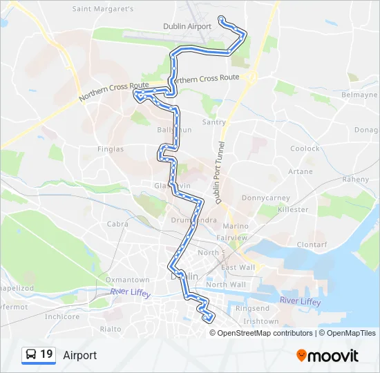 19 Bus Line Map