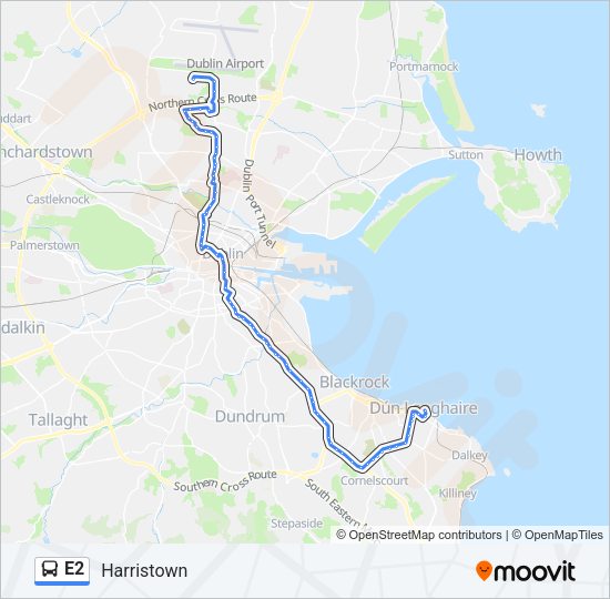 E2 Bus Line Map