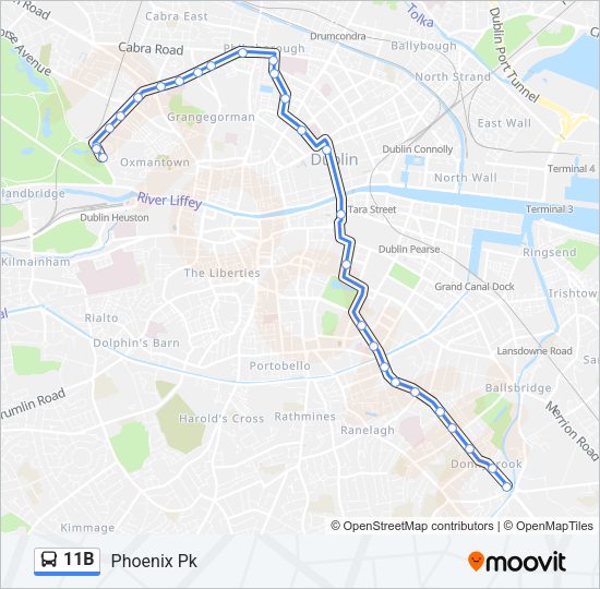 11B Bus Line Map