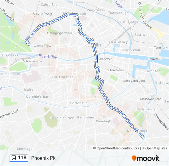 11B Bus Line Map
