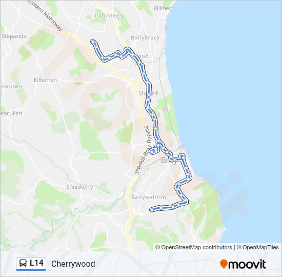 L14 Bus Line Map