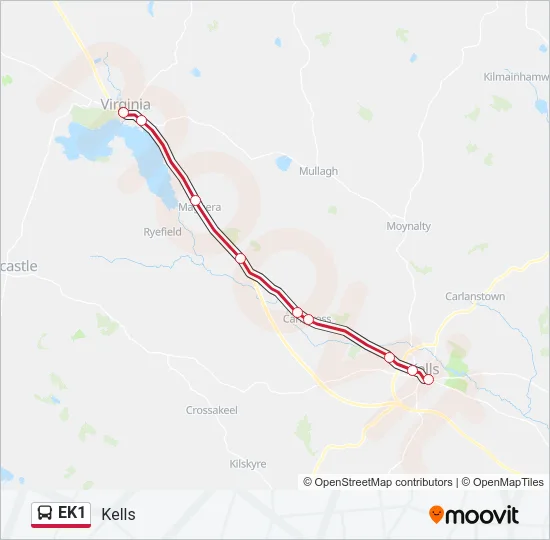 EK1 Bus Line Map