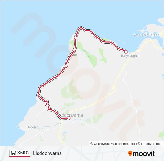 350C Bus Line Map