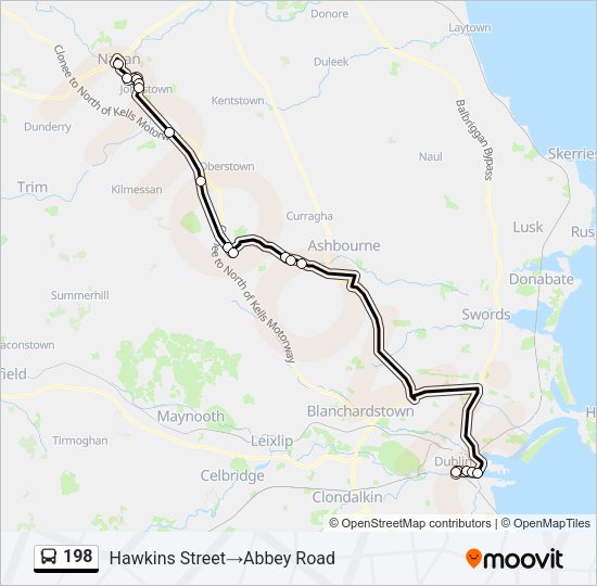 198 Bus Line Map