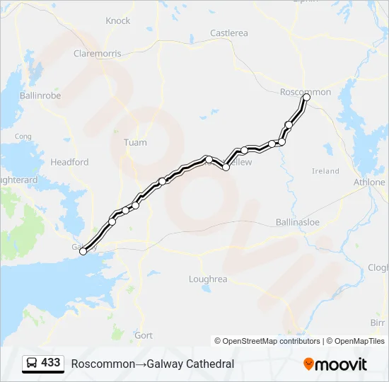 433 Bus Line Map