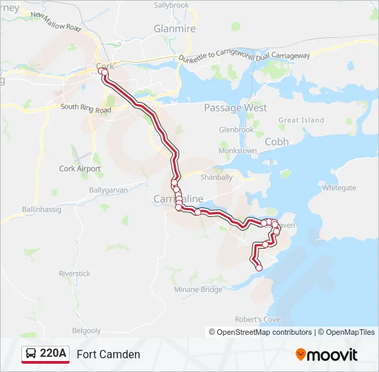 220A Bus Line Map