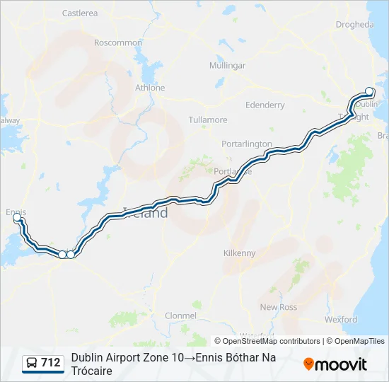 712 Bus Line Map
