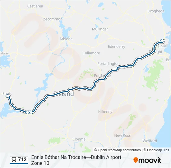 712 Bus Line Map