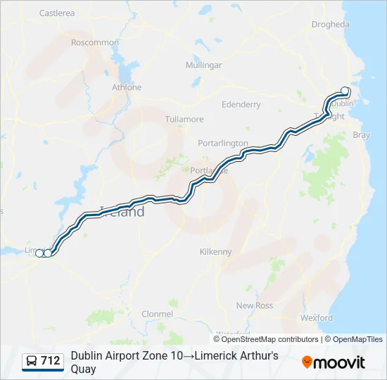 712 Bus Line Map